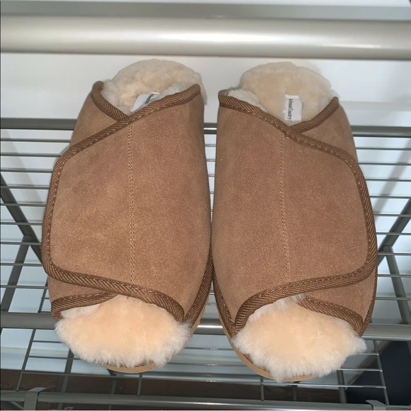 Men’s 13 M VERMONT COUNTRY STORE Sheepskin Adjustable Scuff Slippers 72420 NEW - Picture 2 of 12